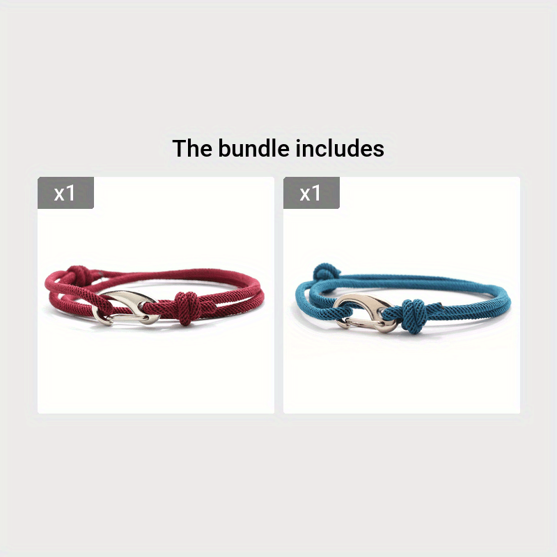 Extremely simple rope bracelet Double adjustable boyfriend gift outdoor
