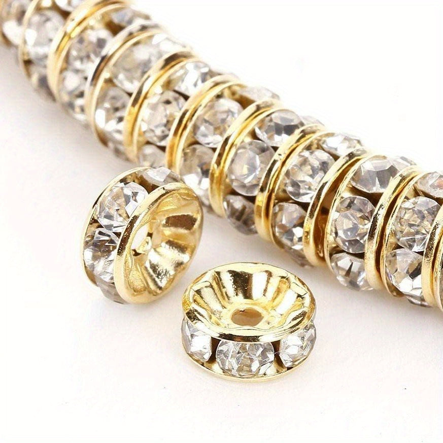100 round spaced beads, 6mm, 8mm round spaced beads, synthetic beads, jewelry necklace beads, bracelet pendant (11 colors, 6mm-8mm)