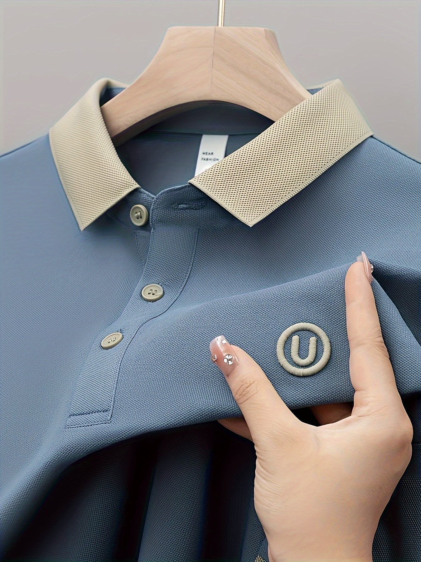 New Men'S Short Sleeved Polo Shirt with High-End Embroidered Summer Solid Color Shirt, T-Shirt, Half Sleeve, Versatile Men'S Clothing