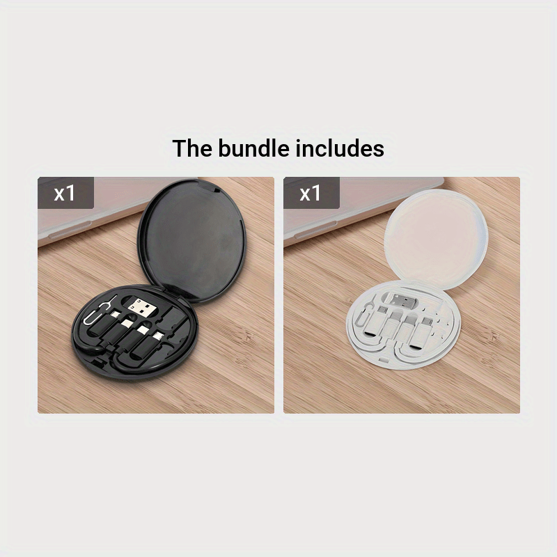 Multi USB Charging Adapter Cable Kit, USB C Conversion Set USB A & Type C to Male Micro/Type C, Data Transfer, Card Storage, Tray Eject Pin, Phone Holder