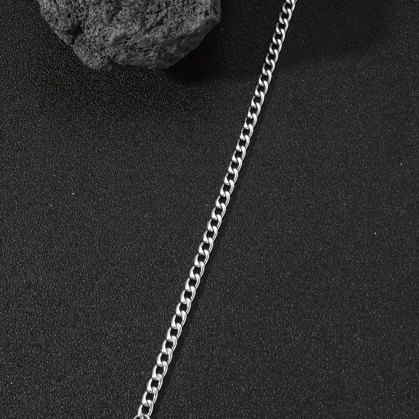 1pc Men's Minimalist Stainless Steel Silvery Chain Bracelet Hip Hop Punk Style Fashionable Popular Jewelry Gift Party