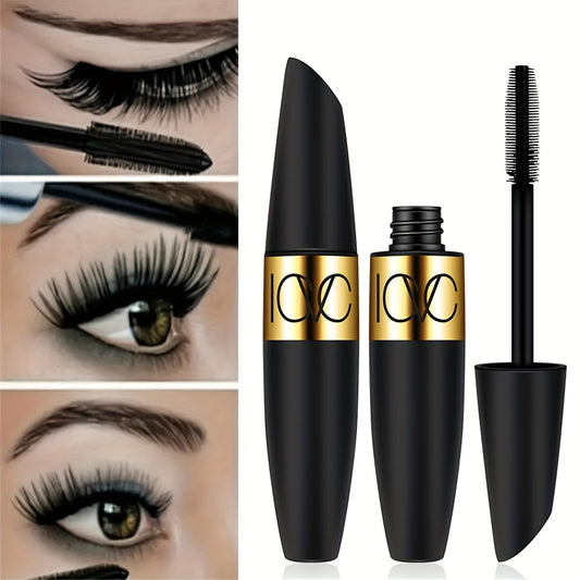 Volumizing 4D Waterproof Mascara, Long-Lasting Curling And Lengthening Lash Makeup, Intense Black, Clump-Free Formula for Dramatic Eyes