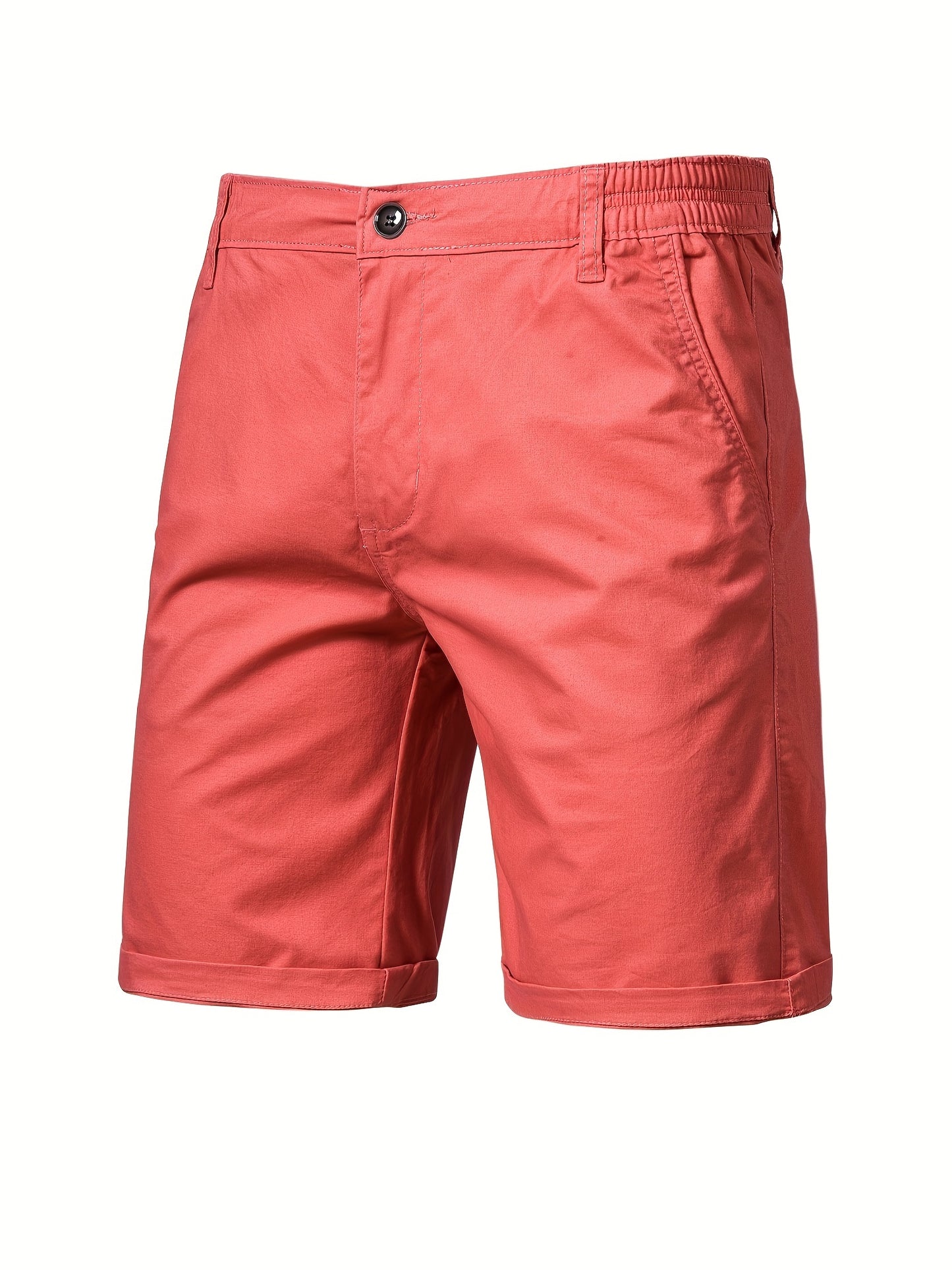 Men's Navy Blue Cotton Shorts - Non-Stretch Casual Everyday & Formal Shorts with Side Pockets, Machine Washable Regular Fit for Office, Outings, Lounge Wear - Breathable Cotton Fabric, Versatile Clothing, Classic Design, Comfortable Material, Office Attir