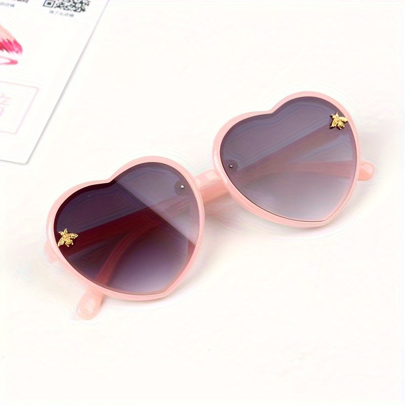 Heart Shaped Glasses, Cute Retro, Decorative, Casual, Pink Purple Black, Polycarbonate Frame, Acrylic Lens, for Kids, Children, Christmas, Halloween, Campus