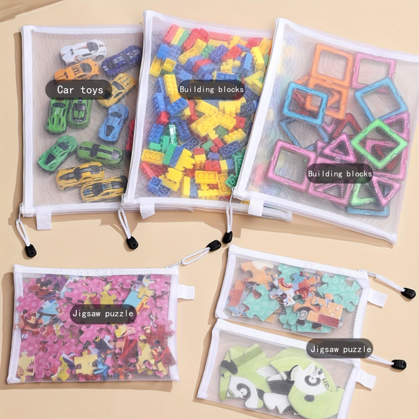 10pcs toy storage bags, document storage bags, stationery storage bags, multifunctional household storage bags