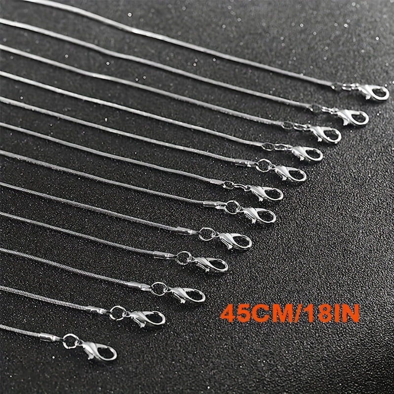 10pcs 40.64-76.2cm ROSE Golden / GOLDEN / PLATED SNAKE CHAINS PLAIN NECKLACES 10 PACKS WHOLESALE