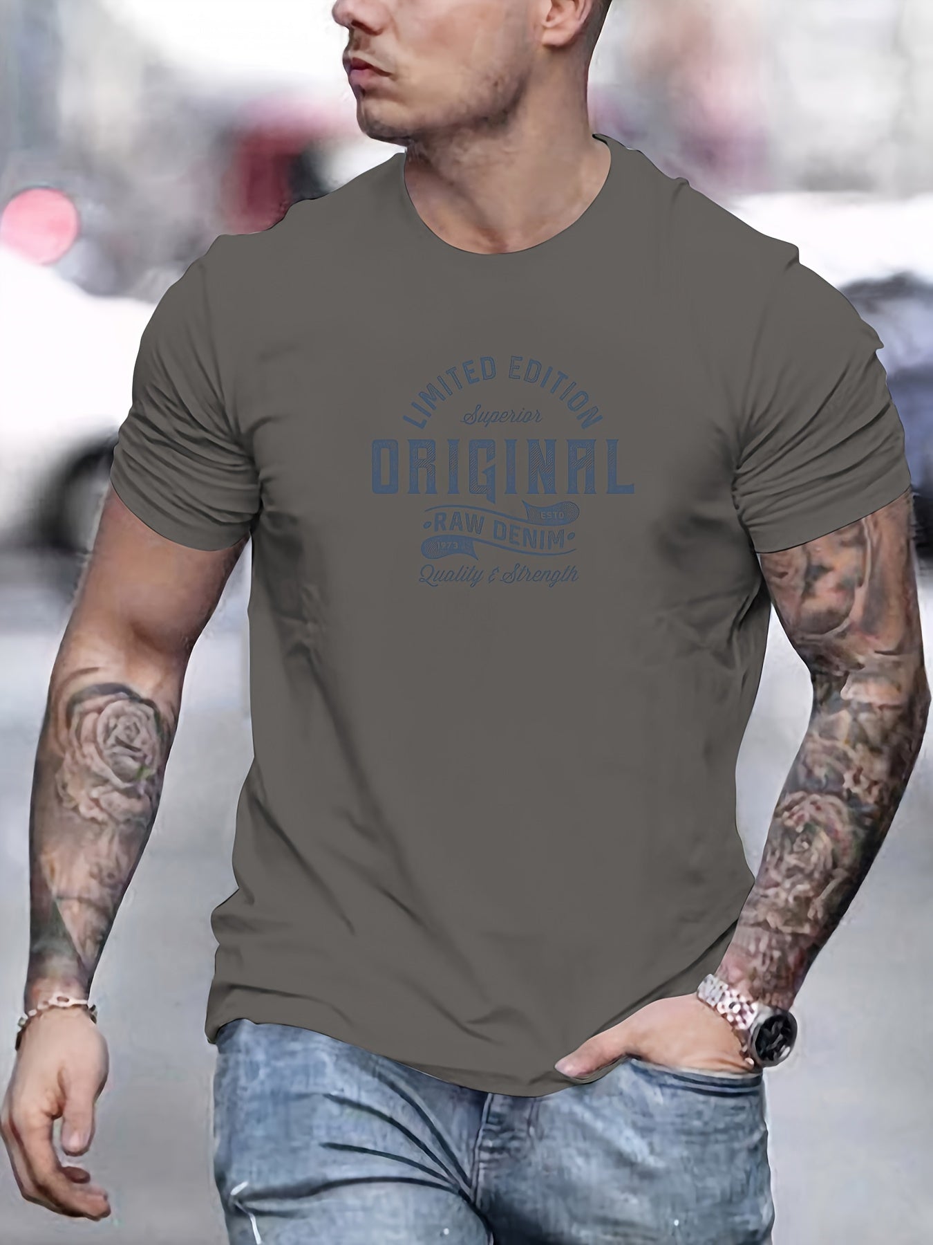 Men'S ORIGINAL Graphic T-Shirt - Lightweight Summer Tee with Bold Lettering, Regular Fit Casual Shirt for Everyday & Formal Outfits - Breathable Everyday Essential, Versatile Clothing, Modern Look, Comfortable Material, Short Sleeve Top, Young Adults