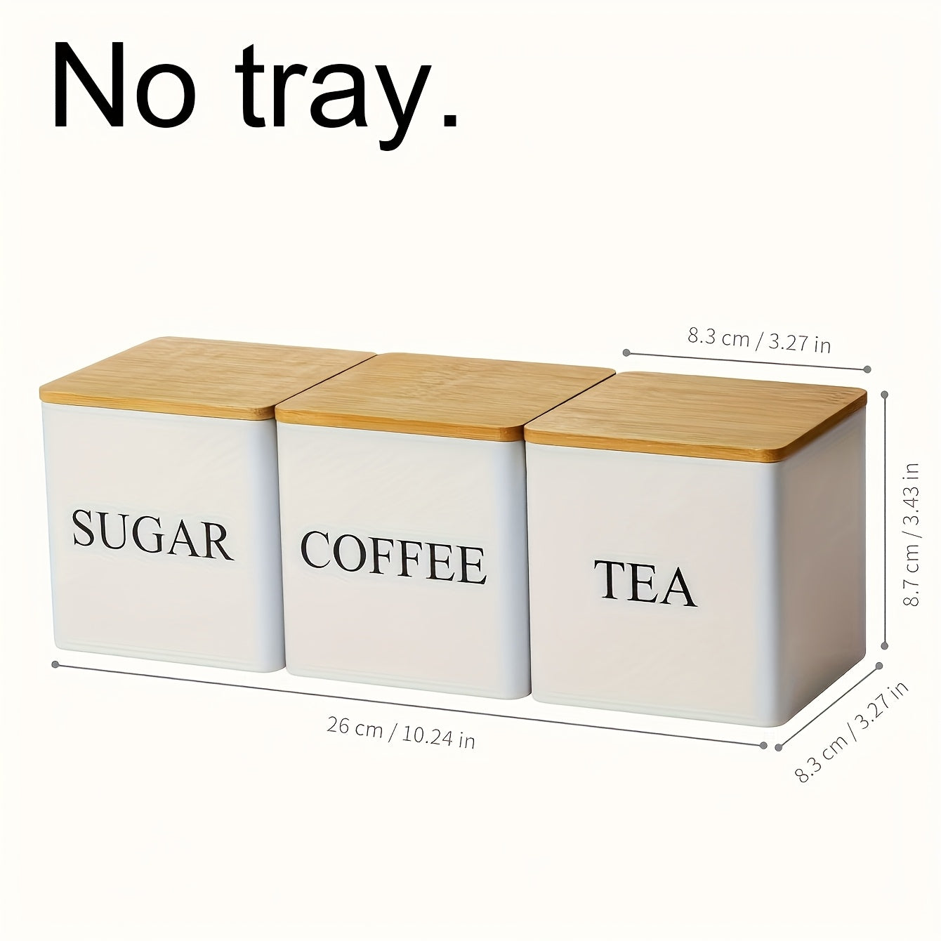 Set of 3 Black And White Storage Containers, Metal Canisters for Storing Coffee Beans, Sugar, And Tea, Everyday Organization, Kitchen Storage.