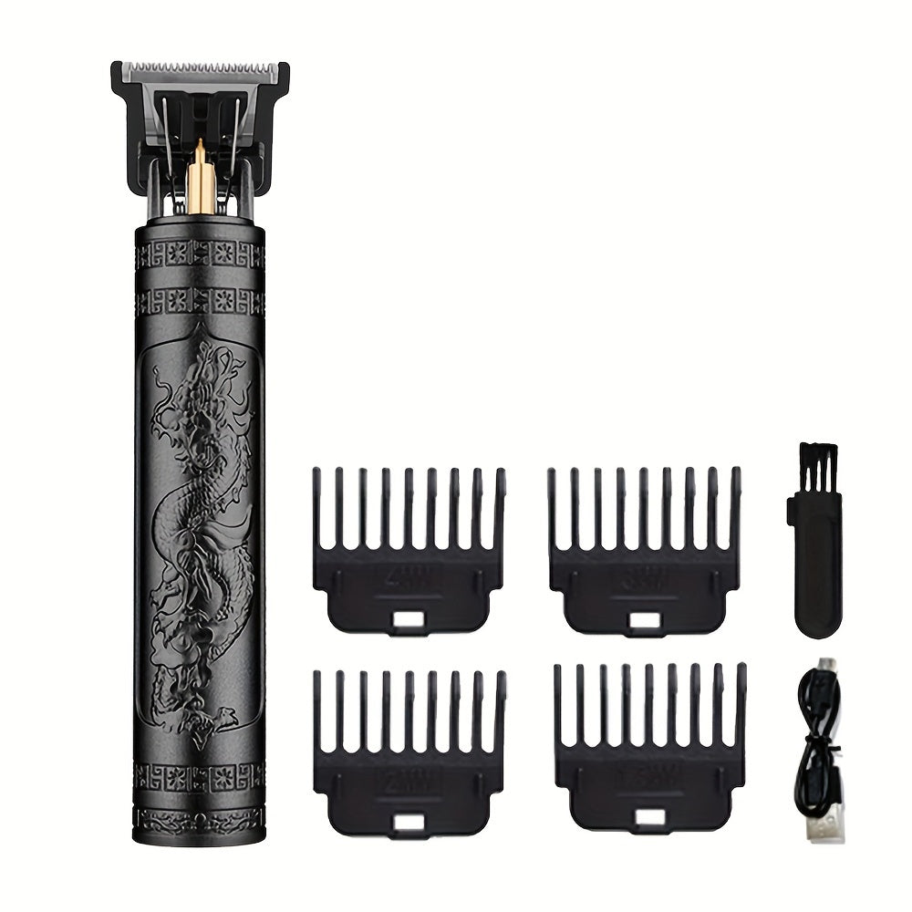 Men'S Grooming Trimmer and Shaver Set, WEEME Brand, Cordless USB Rechargeable, T-Shaped Blade, Beard Edging Tool, Can Be Trimmed and Carved, Fits Different Hairstyles, Includes 4 Limit Combs, Home Haircutting Kit, Barber Accessories, Electric Trimmer And