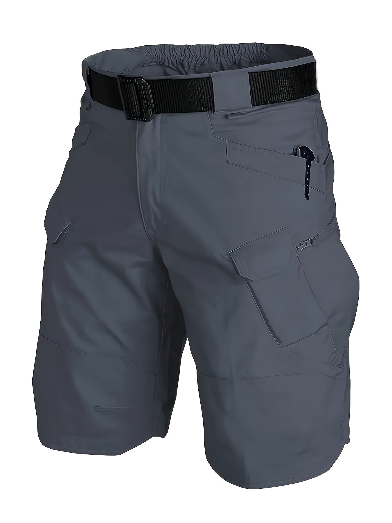Men's urban tactical shorts, outdoor durable work shorts, multi-pocket hiking shorts