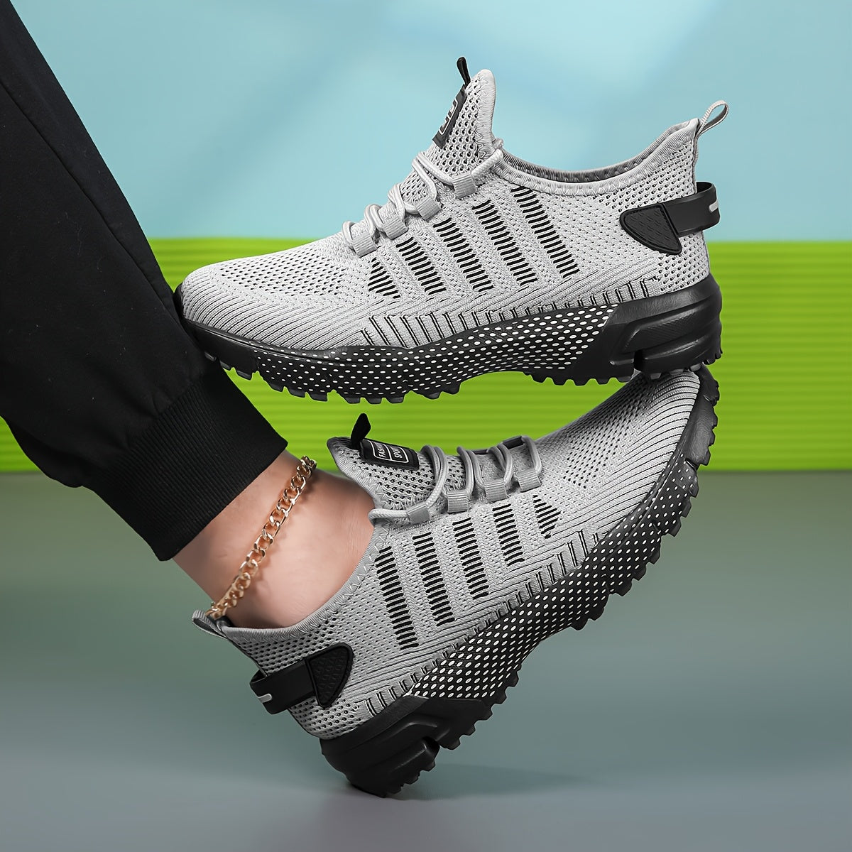 Men's Breathable Non-Slip Sneakers - Casual & Stylish Sneakers for Spring/Summer Outdoor Activities, Jogging & Park Workouts