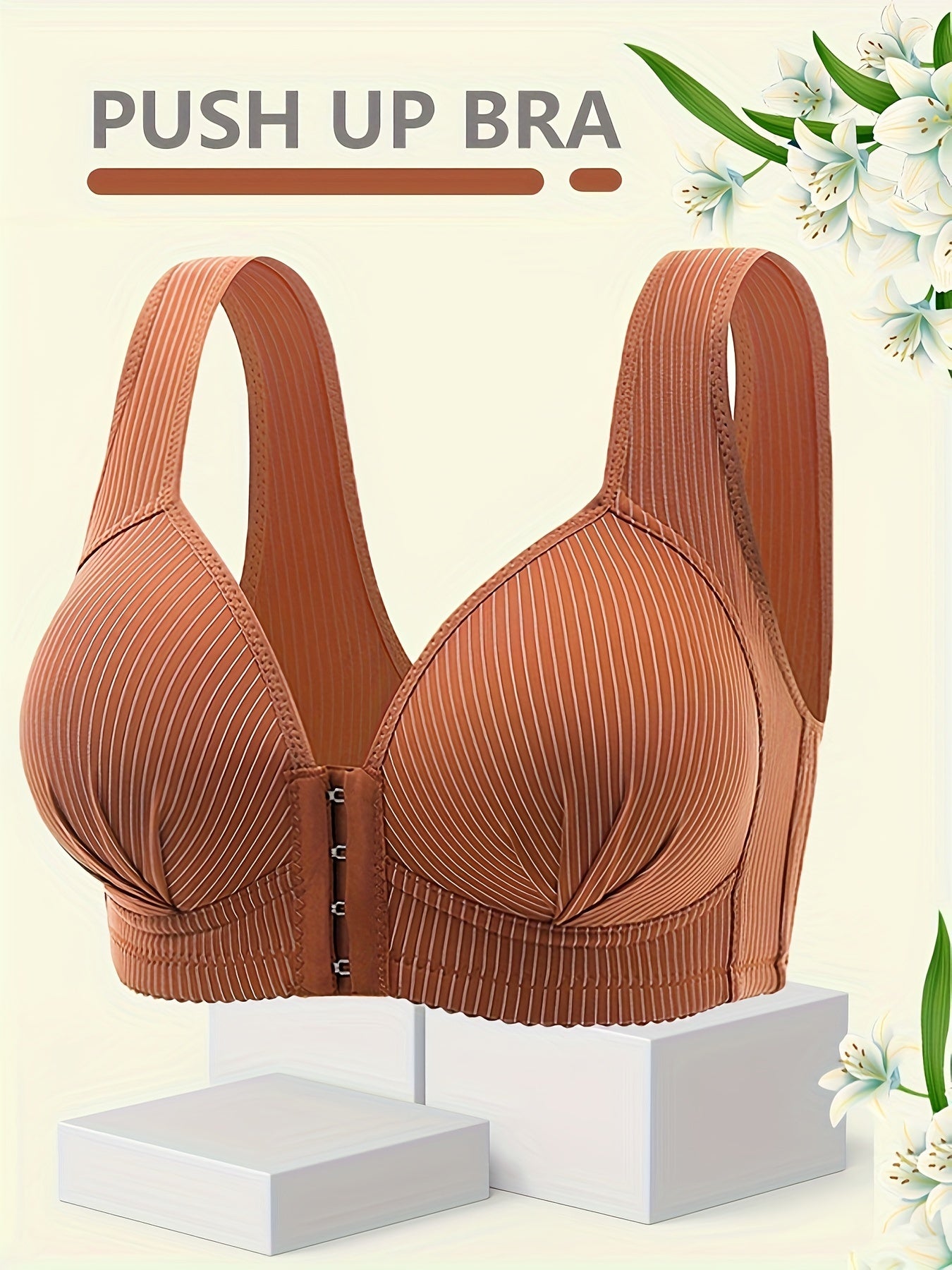 Seamless Gathering Nursing Bra Women'S Front Buckle No Steel Ring Lingerie Vest Solid Adjustment Breastfeeding Bra Underwear