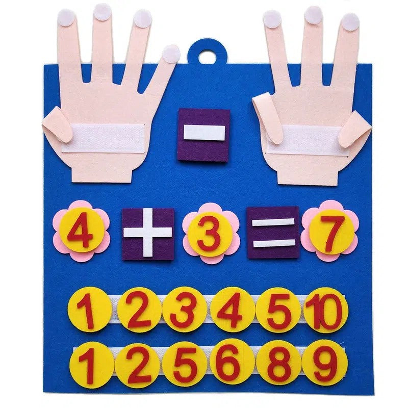 Kid Educational Toys, Felt Finger Numbers Math Toy, 30*30cm/11.8*11.8in Children Counting Early Learning Toys For Intelligence Development, Halloween, Christmas and Thanksgiving Day gift