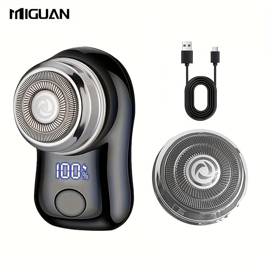 Men's electric shaver, USB charging, digital display function, compact and portable, suitable for business trips, a holiday gift for men