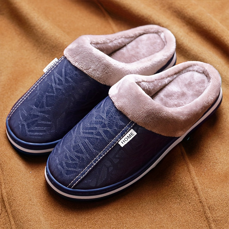 Pmoiste Plus Size High Quality Home Slippers Soft Cozy House Slippers Slip-on Shoes Indoor for Men Winter ShoesSuitable for men & women