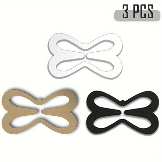 3pcs Bra Strap Clips, Hidden Bra Straps And Lift Bra Anti-Slip Buckle, Women'S Lingerie & Underwear Accessories