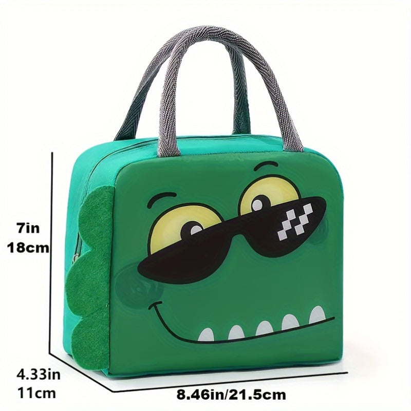 1pc Cute Cartoon Character Tote Bag - Portable, Foldable, Non-Food Contact, Zipper Closure, Double Handles, Non-Woven Fabric, Ideal for School, Work, and Travel, Travel Bag | Playful Design | Zipper Closure Bag, Cute Bag