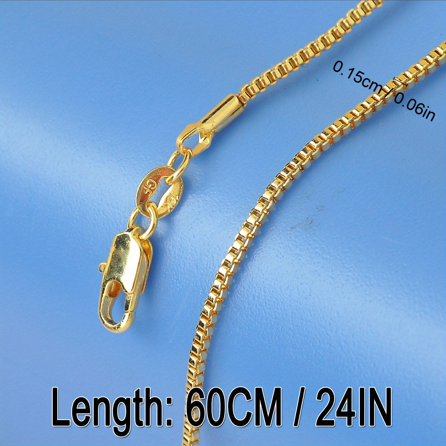1Pc 18K Golden Plated Neck Chain DIY Collections Supplies Pendant Necklace Jewelry Handmade Accessories Christmas Gift