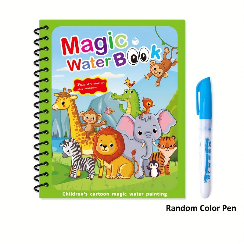 Reusable Undersea World Magic Water Book - Educational Painting Toy with Colorful Magic Pen Included - Ideal Christmas Gift for Youngsters for winter Ramadan Mubarak