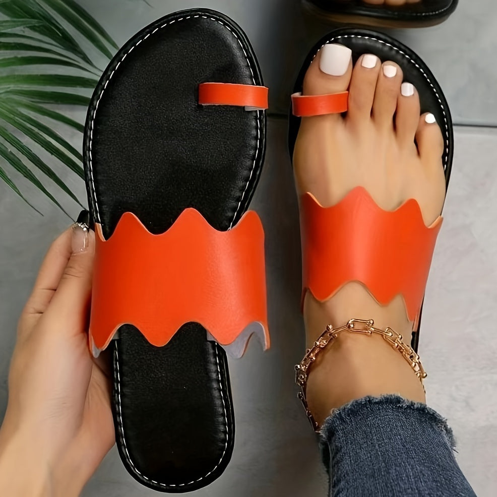 Women's Lightweight Toe Loop Sandals, Clip Toe Lightweight Open Toe Slippers, Women's Flip Flops