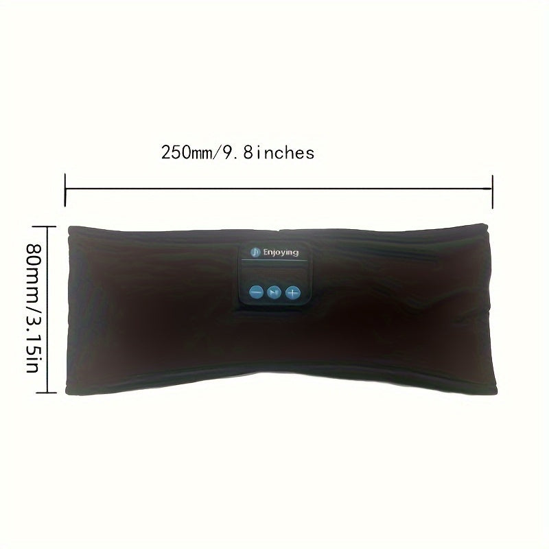 XMSJ Wireless Sleeping Headphones & Eye Mask - Wireless Noise Cancelling, -C Fast, Soft Elastic Headband with Noise Isolating Ear Cups, Compatible with iPhone/ for Gym, Travel, Bedside - Ideal for Side Sleepers, Wireless Music & Calls, Sleep Tracking, Vol
