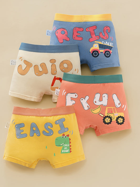 Boys' Boxer Briefs, Pack of Four