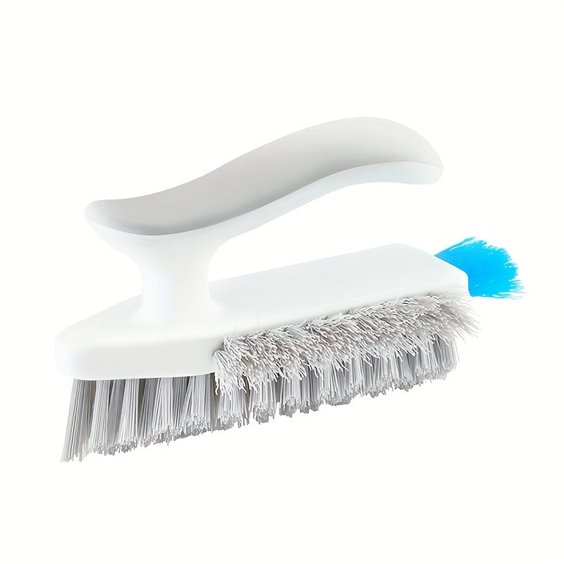 3-in-1 cleaning brush, creative crevice brush floor crevice brush scraping brush integrated toilet floor brush bathroom corner crevice toilet cleaning brush 1pc, with scraping strip, durable material, used for household crevice cleaning