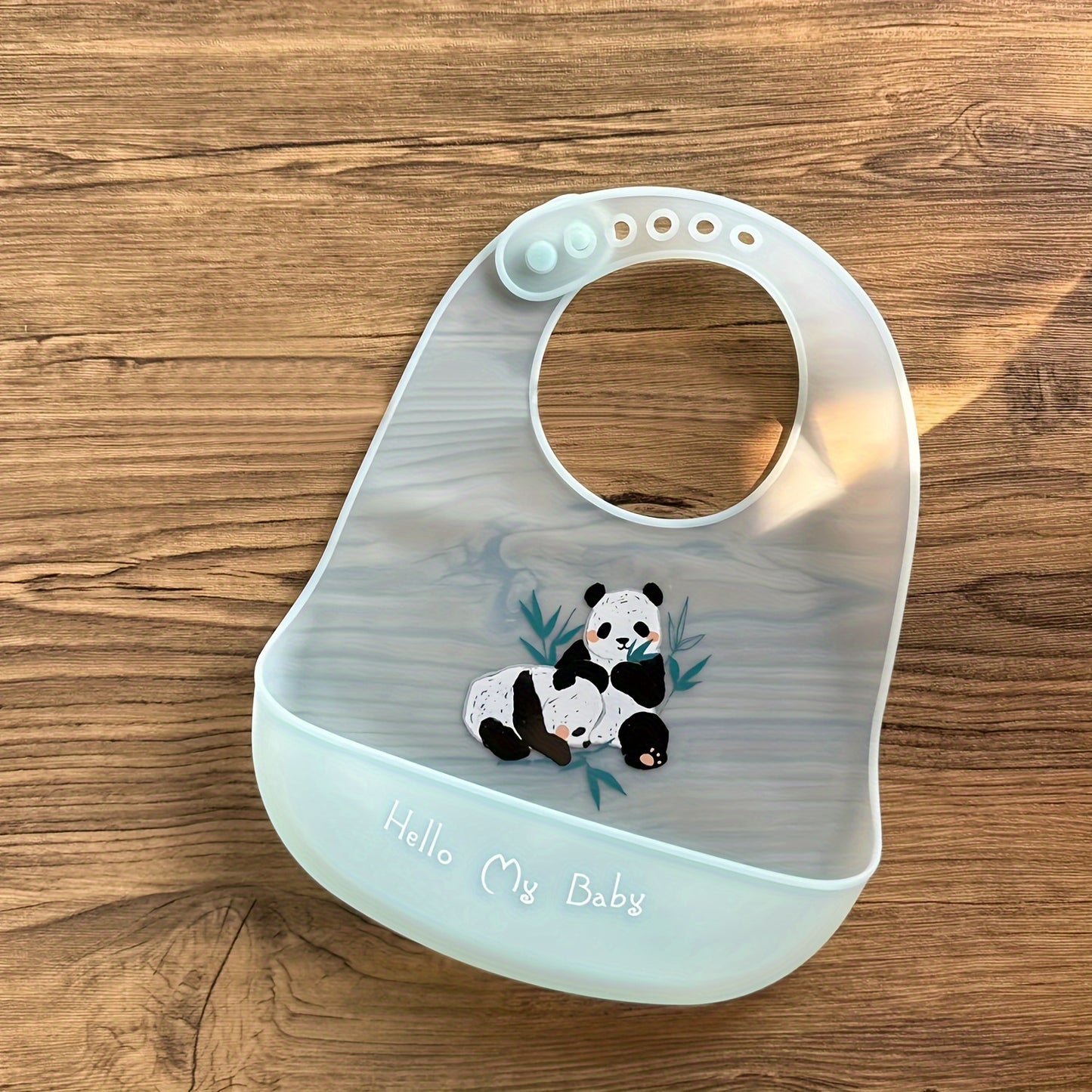 1pc Silicone Baby Bib - Lightweight, Snap Closure, Cute Designs for Boys & Girls, Perfect for Feeding Time, Durable & Easy to Clean, Feeding Accessorie