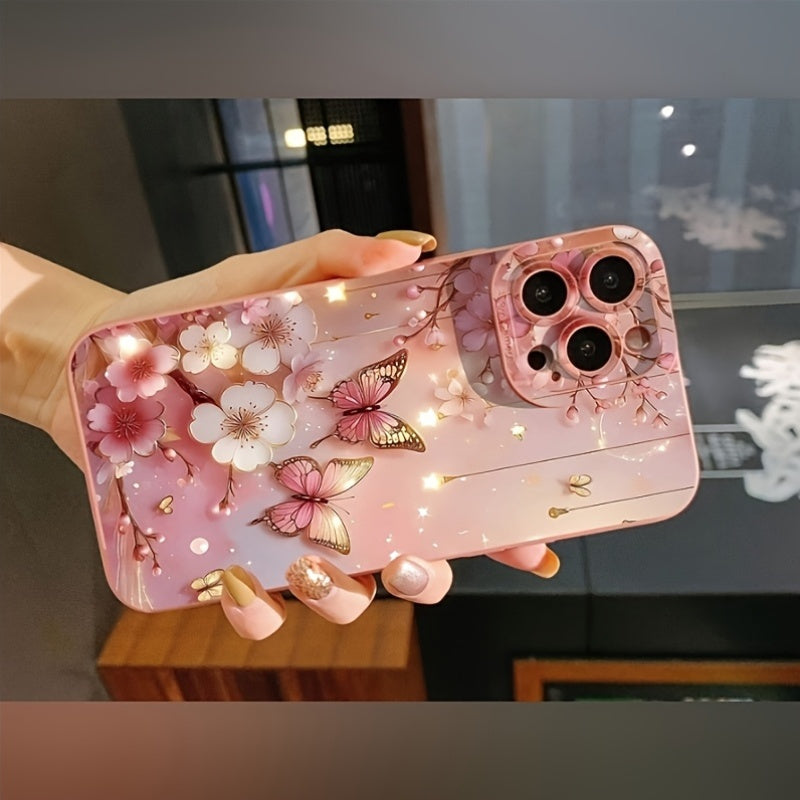 Flash Butterfly: Angel Eye Lens Full Package Suitable for Apple Series Iphone14Pro Mobile Phone Case Apple 13 Protective Case 11/12 Advanced Skin-Friendly Suitable for Iphone15Plus Mobile Phone Case 14Promax Apple 13 Protective Case 12 Head Suitable for A