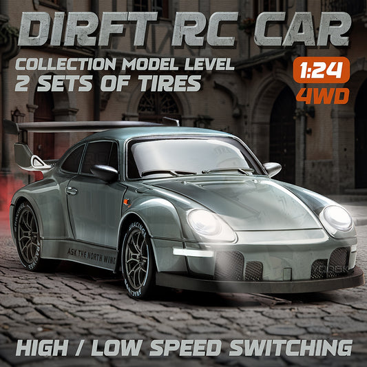 Remote Control , 1:24 Scale RC Drift , 2.4Ghz 4WD RC Toy with Lights, Tires, and Barricade Tool, Perfect Birthday, Halloween, Christmas, Thanksgiving Gift for Boys and Girls, Stunt Rc Car, Highspeed Rc Car, Remote Control Car