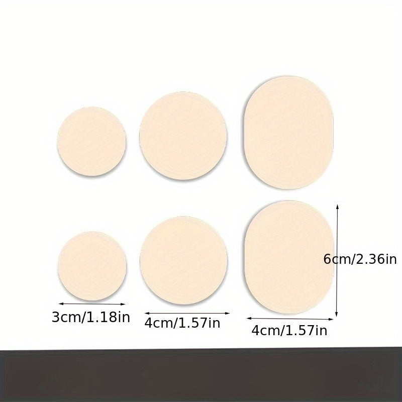 6pcs self-adhesive shoe patch set for repairing side damage, fixing inner sole holes, and covering worn-out areas on the back of sneakers. Durable, scratch-resistant, and wear-proof to mend tears and abrasions