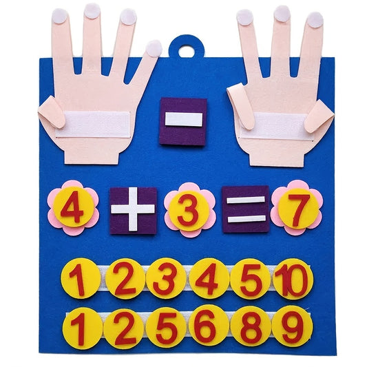 Kid Educational Toys, Felt Finger Numbers Math Toy, 30*30cm/11.8*11.8in Children Counting Early Learning Toys For Intelligence Development, Halloween, Christmas and Thanksgiving Day gift