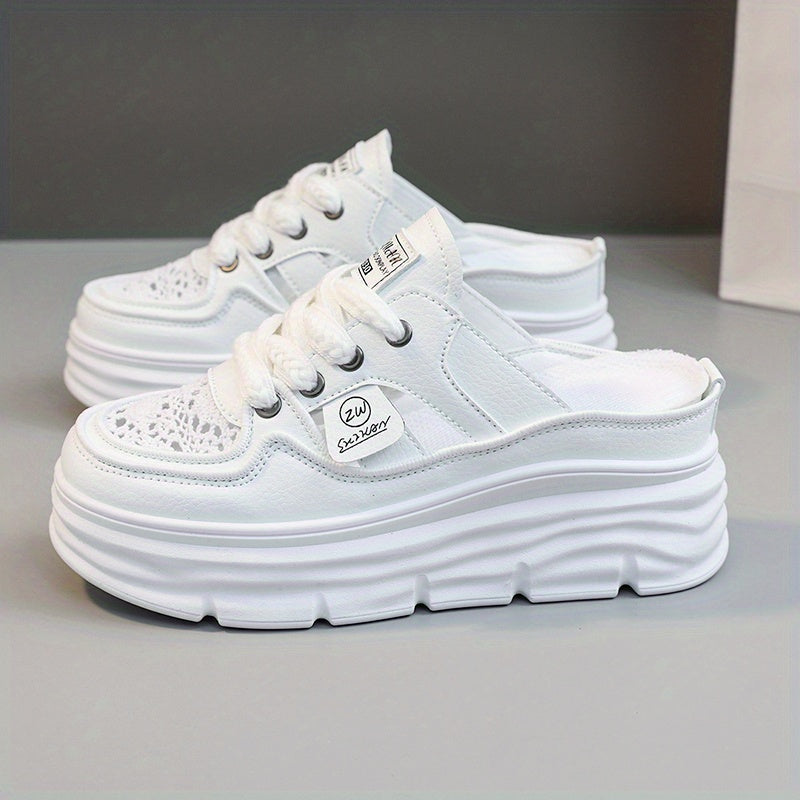 New Women's Shoes 2023 Summer Hollow Thick Sole Height-Increasing Outdoor Casual Sports Fashion