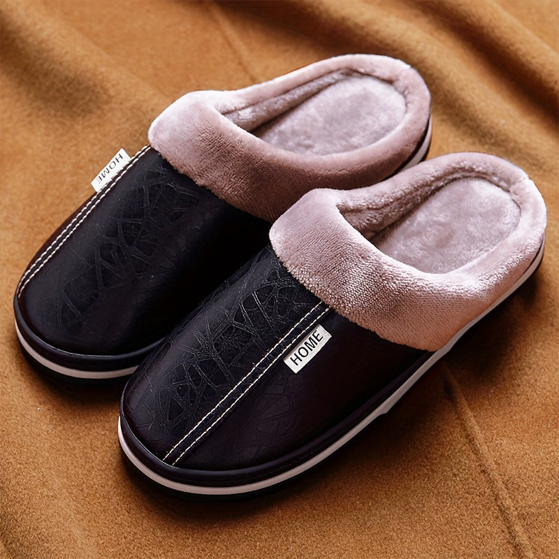 Pmoiste Plus Size High Quality Home Slippers Soft Cozy House Slippers Slip-on Shoes Indoor for Men Winter ShoesSuitable for men & women