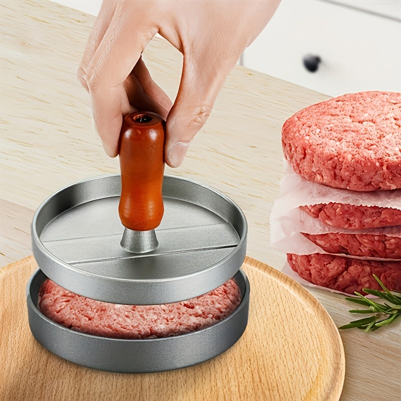 1pc Non-Stick Burger Press – Stainless Steel Meat Muffin Press for Perfectly Cooked Burgers, Cheese, and Vegetables | Durable BBQ Grill Tool for Grilling Baking Pan and Outdoor Cooking, Grilling Accessories for Outdoor Grill