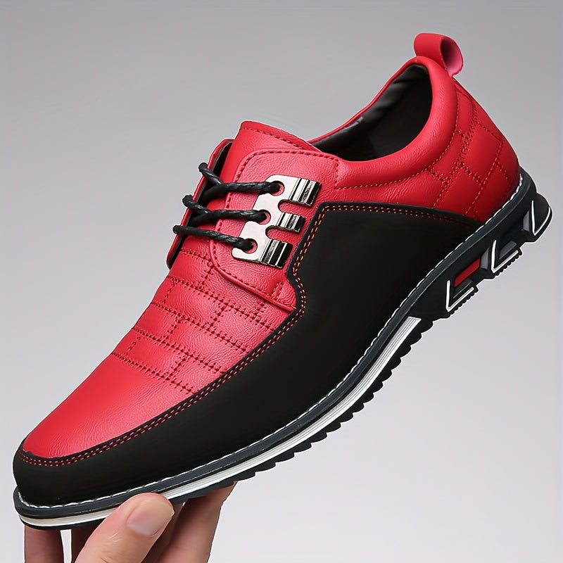 Men's Square Embroidery Business Casual Shoes