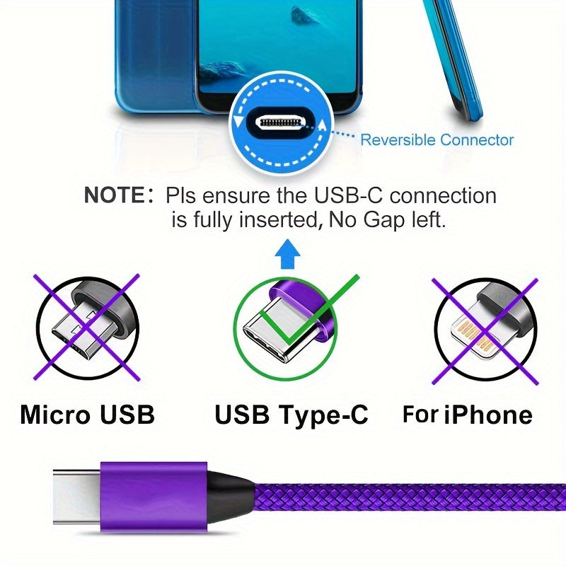 High-Speed USB-C Fast Charging Cable for Android Phones for, Redmi, OnePlus And Xiaomi