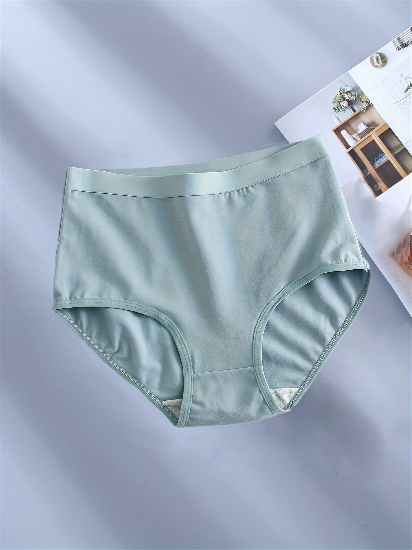 5pcs Solid Seamless Briefs, Simple Comfy Breathable Stretchy Intimates Panties, Women's Lingerie & Underwear