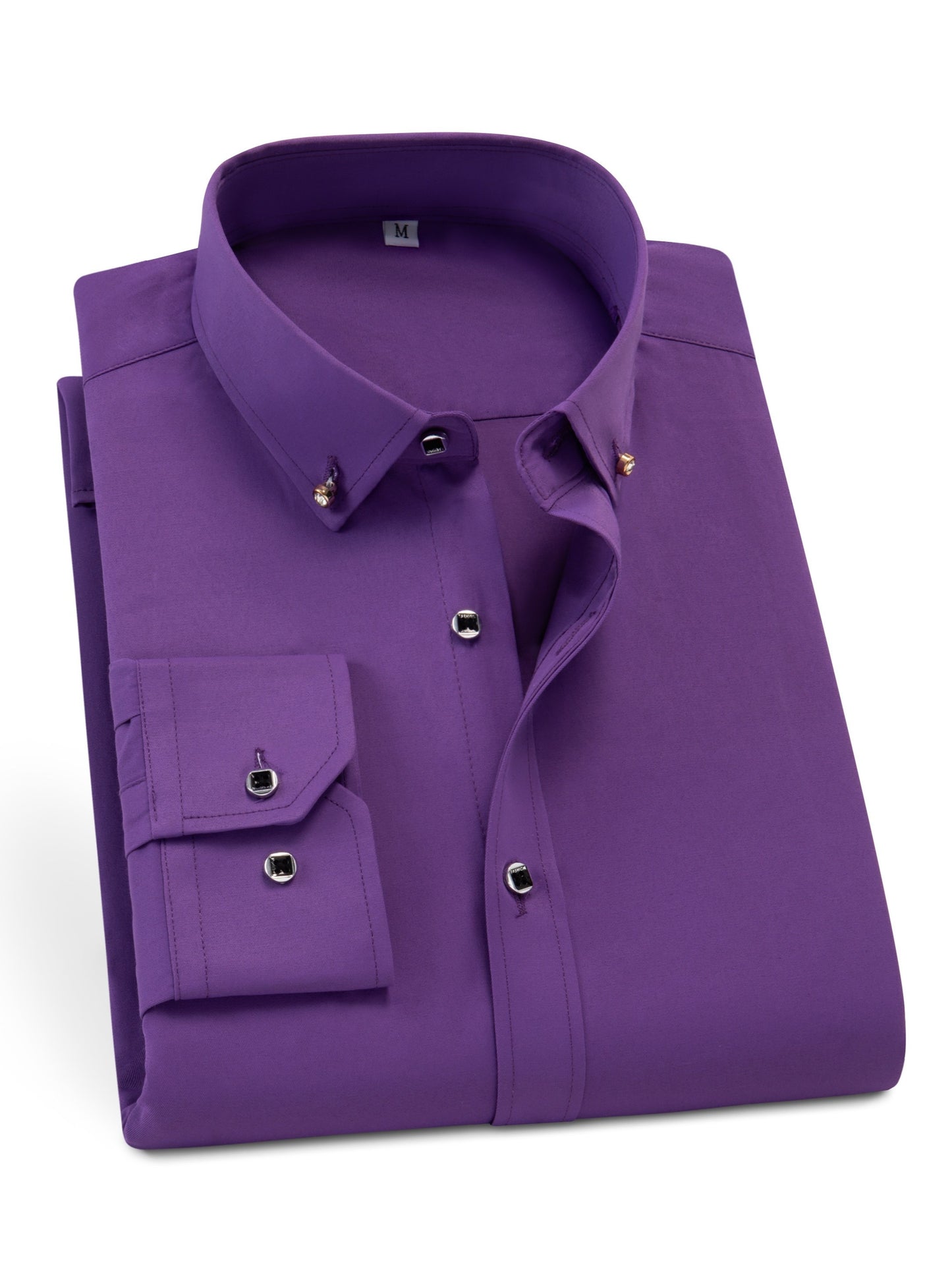 Men's Classic Solid Color Short Sleeve Button-Up Shirt - Breathable Non-Stretch Fabric, Regular Fit Lapel Collar for Business Casual, Office & Formal Events - All-Season Versatile Top, Business Casual Attire | Classic Buttonup Shirt | Polished Appearance