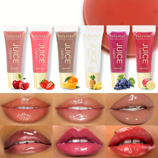 Beauty Natural Long-lasting Moisturizing Mirror Lip Oil Fruit Flavor Pouty Lip Moisturizing Water Gloss Lipstick