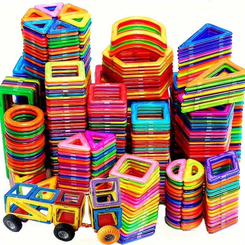 COOLNURO Magnetic Building Blocks Set - 3D STEM Educational Toy for Youngsters, Colorful ABS Plastic, Ideal for Ages 3-6, Perfect Birthday Gift, Learning Toy|Colorful Building Blocks|Durable Toy, Magnetic Building Blocks, Building Block Set, Magnetic Buil