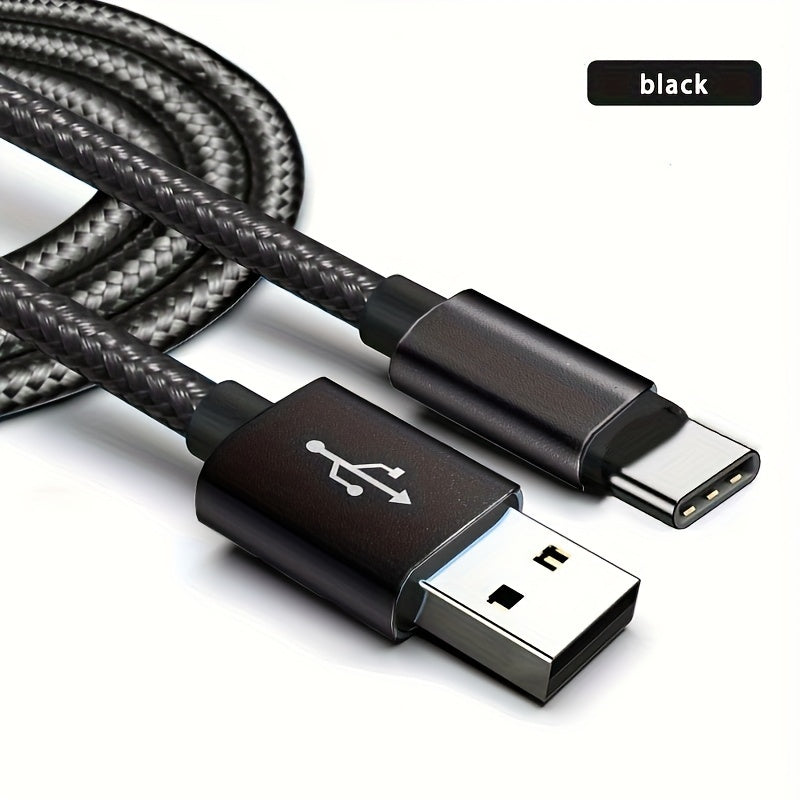 1pc/3pcs USB Type C cable for fast and safe charging is suitable for Samsung, Redmi, OnePlus mobile phone charging cables, with a length of 1m/2m/3m