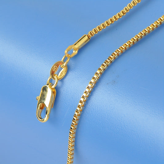 1Pc 18K Golden Plated Neck Chain DIY Collections Supplies Pendant Necklace Jewelry Handmade Accessories Christmas Gift