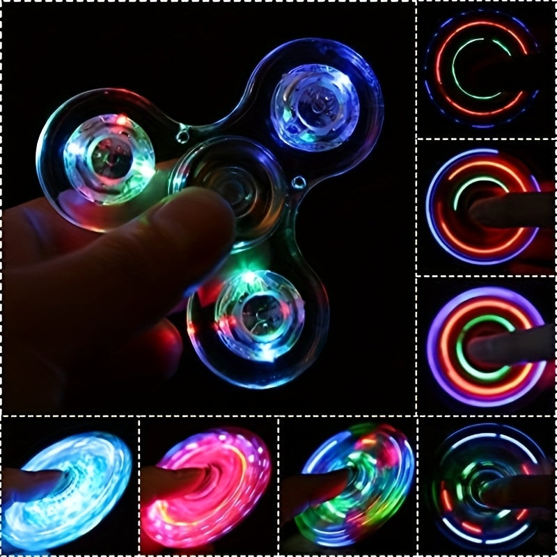 Colorful Fingertip Gyro, a novel glowing spinning toy Halloween, Christmas, Carnival, birthday gifts, birthday, party gifts, game time, interesting design, safe materials, sturdy construction halloween party favors toys for kids children's toys