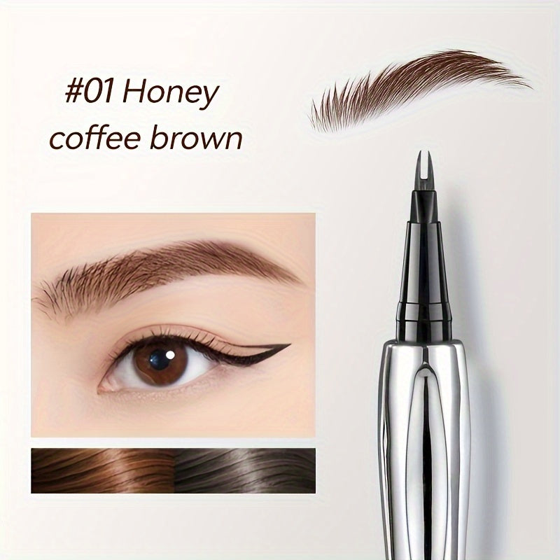 Double-Ended Eyebrow Pencil, Dual Use for Quick Shaping, Slim and Natural Look, Waterproof & Sweatproof, Even Application, Easy to Use for Beginners, Smooth and Precise, Portable Design - Perfect Gift for Halloween, Music Festivals, Travel, Birthdays, or