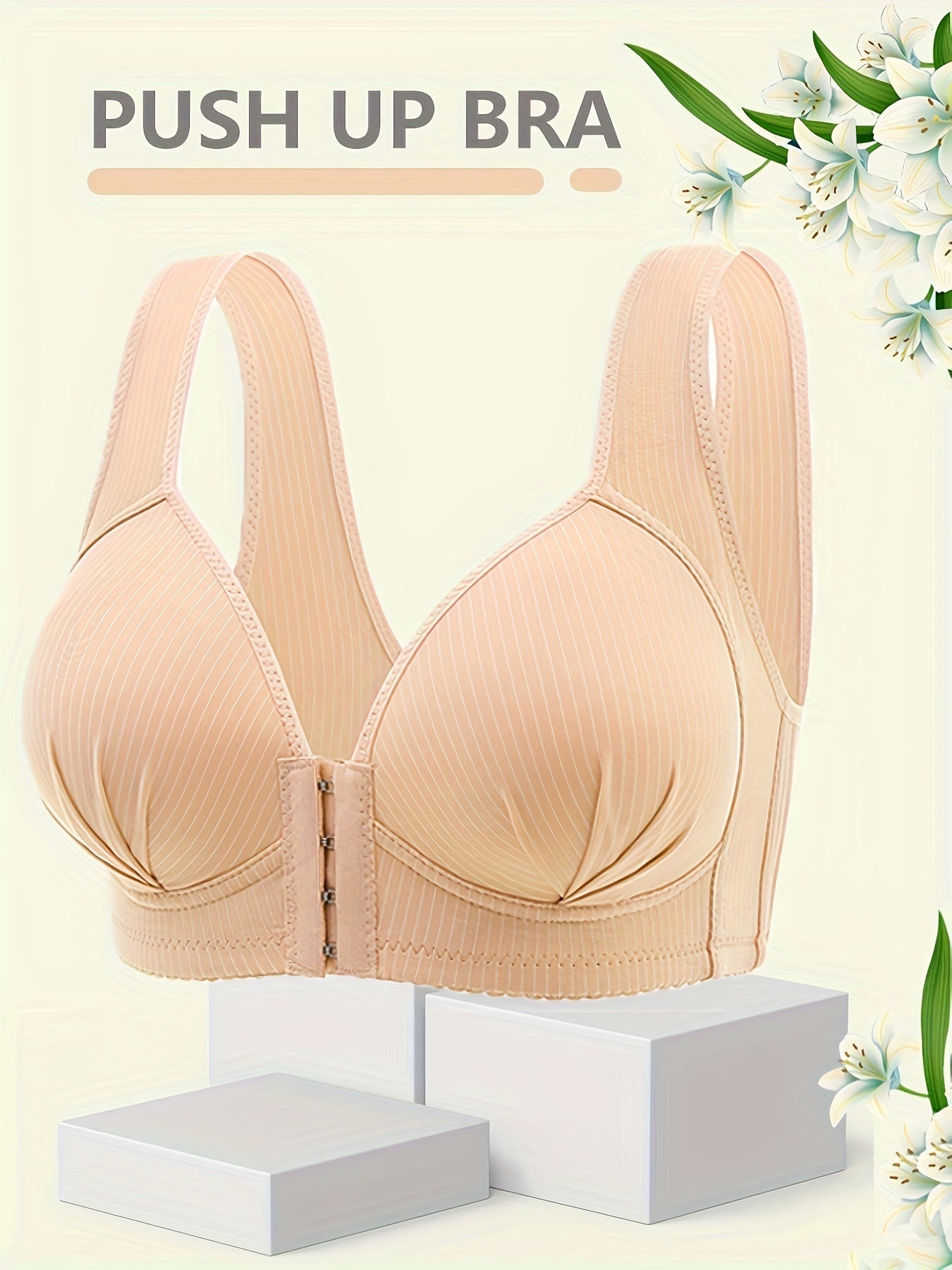 Seamless Gathering Nursing Bra Women'S Front Buckle No Steel Ring Lingerie Vest Solid Adjustment Breastfeeding Bra Underwear