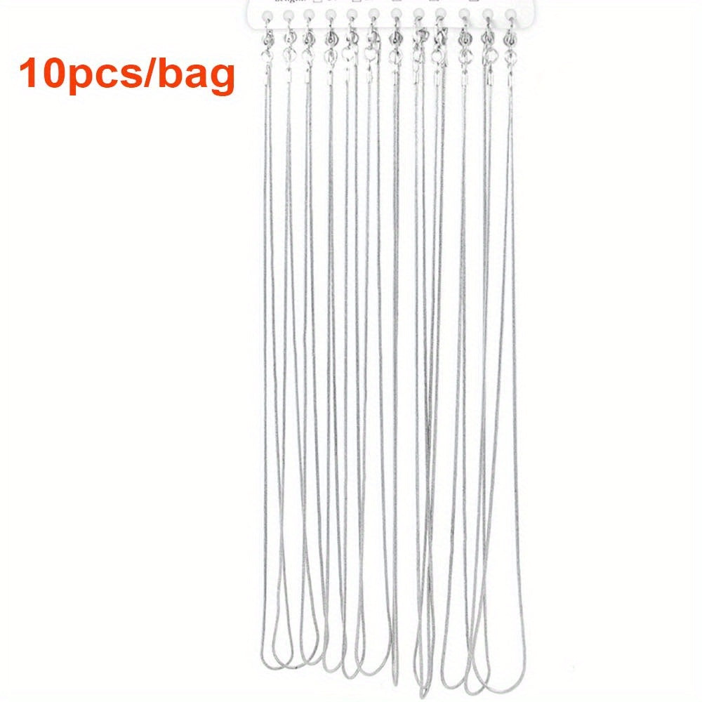 10pcs 40.64-76.2cm ROSE Golden / GOLDEN / PLATED SNAKE CHAINS PLAIN NECKLACES 10 PACKS WHOLESALE