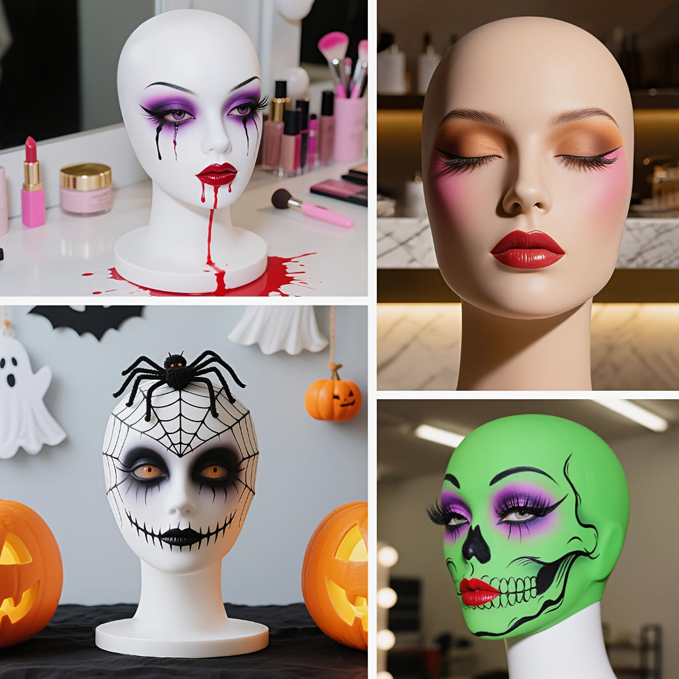 Elegant 30.23cm Female Foam Wig Stand - Versatile Display for Hair, Hats & Accessories - Perfect for Home, Salon, and Travel Use, High, Model