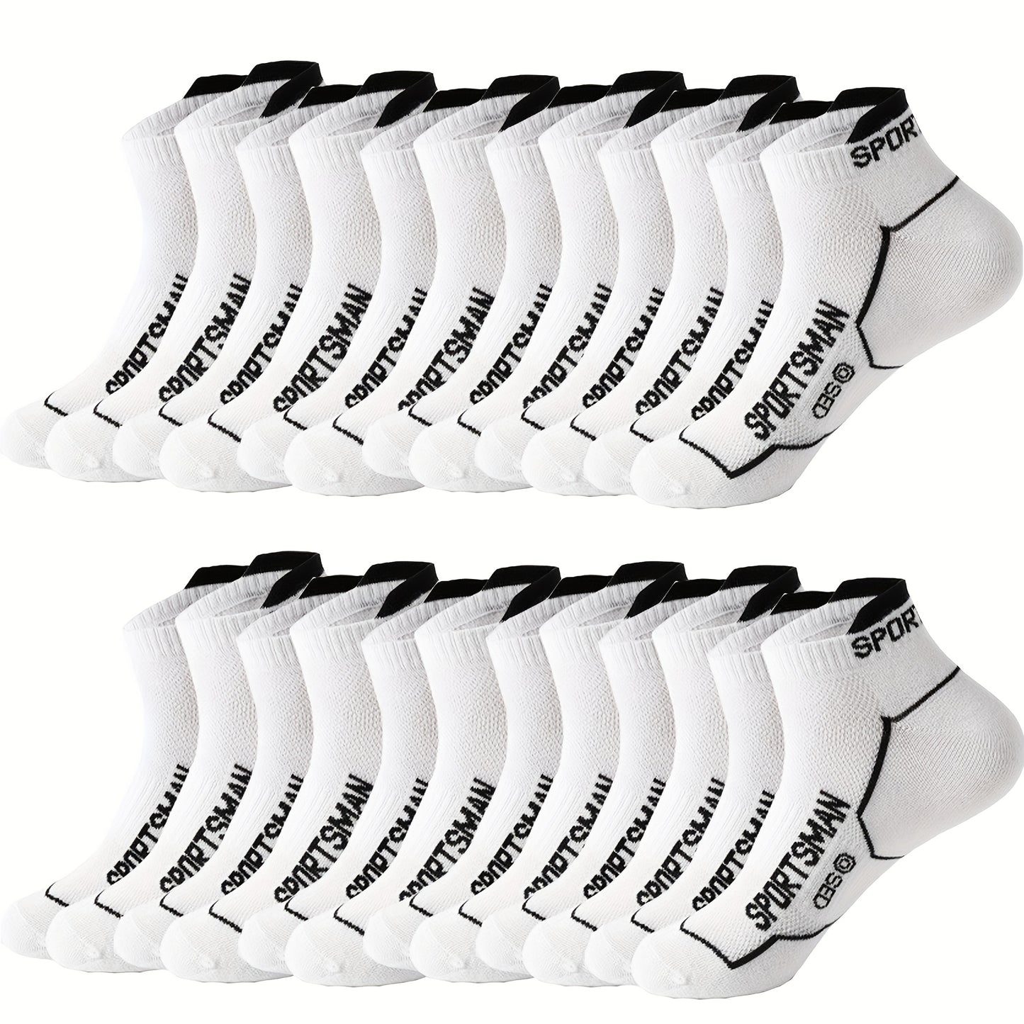 12 Pairs Men'S Athletic Socks - Breathable, Moisture-Wicking, Short-Cut Low-Top Casual Socks for Running, Sports, and Everyday Wear - All Season Comfort, Athletic Socks|Breathable Socks|Stretchy Fabric, Sweat-Resistant