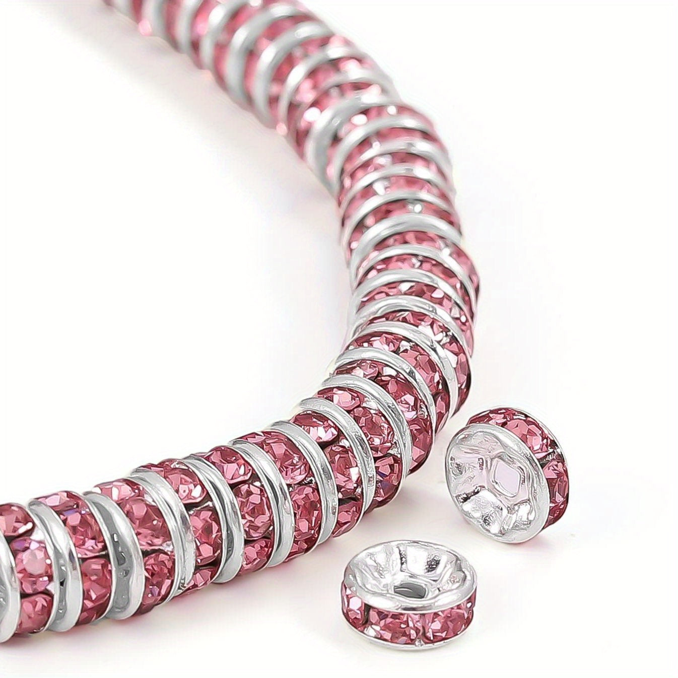 100 round spaced beads, 6mm, 8mm round spaced beads, synthetic beads, jewelry necklace beads, bracelet pendant (11 colors, 6mm-8mm)